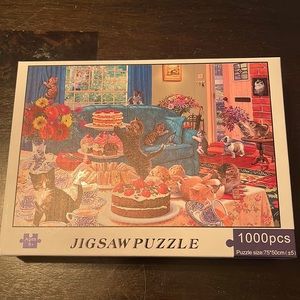 Cat Tea Party Jigsaw Puzzle (1,000 pieces)